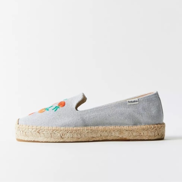 SOLUDOS & Anthropologie Clementines Blue Platform Espadrilles Size 8 - Picture 3 of 9